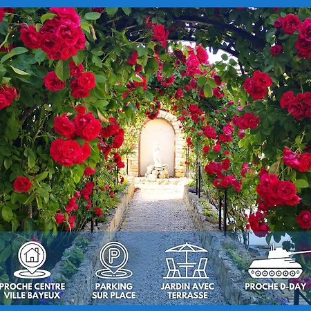 La Roseliere Maison Plain Pied Confortable Belle Decoration Jardin Magnifique 10 Mn A Pied Centre Ville Bayeux Proche Plages Du Debarquement Ngoại thất bức ảnh